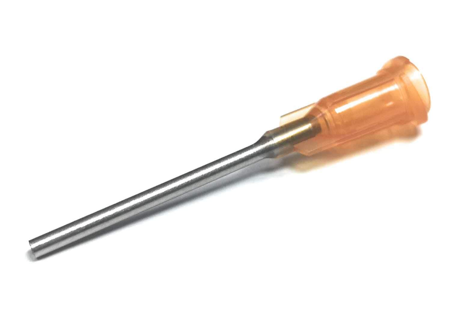 15 Ga 1 Inch Blunt Tip Dispensing Needle with Luer Lock, Precision Applicator (Amber,50 PCS)