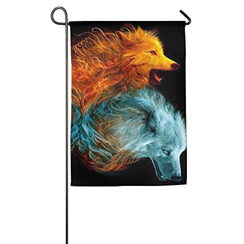 Running Wolves House Flags,Decorative Flags,Outdoor Flags,Yard Flag,Home Flag