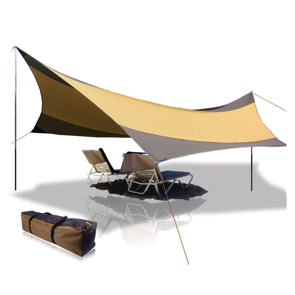 summery life Large Tent Tarp 18.04x18.37 ft 5-8 Person Lightweight Shelter Tent Sun Shade Awning Canopy with Tarp Poles, Ripstop Portable Waterproof Sun-Proof for Camping Hiking Fishing Picnic