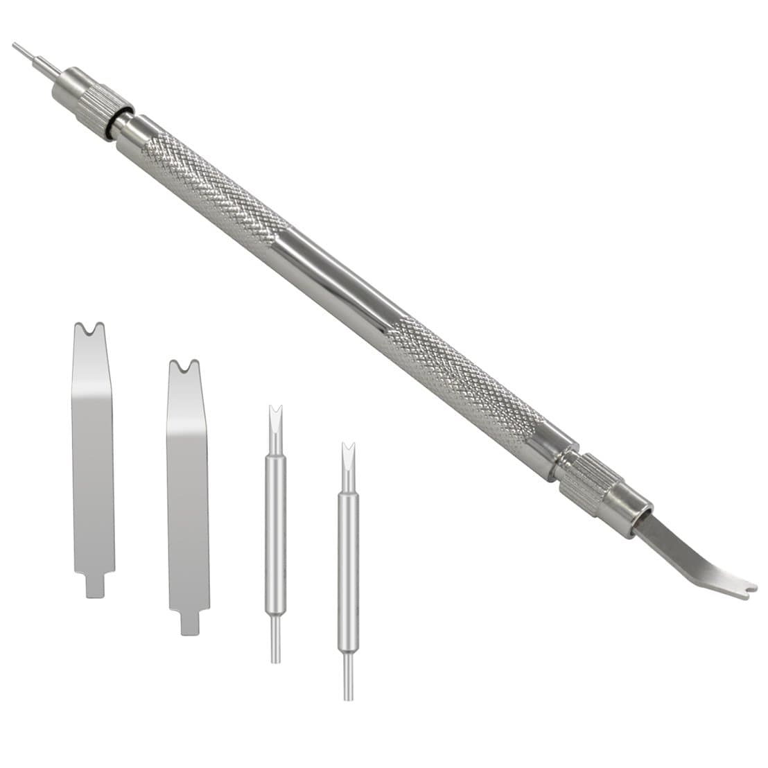 Spring Bar Tool, Yookat 5 Pieces Watch Repair Tools Spring Bar Pin Watch Tool Set for Watch Band Replacement Wrist Strap Removal Fix Kit with Extra 4 Tips Pins