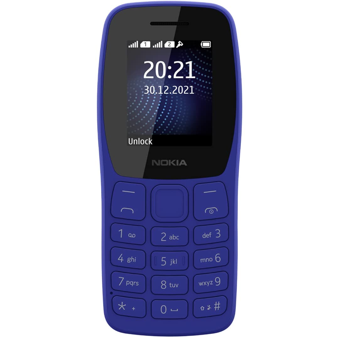 Nokia 105 Classic | Dual SIM Keypad Phone with Built-in UPI Payments, Long-Lasting Battery, Wireless FM Radio, Charger in-Box | Blue