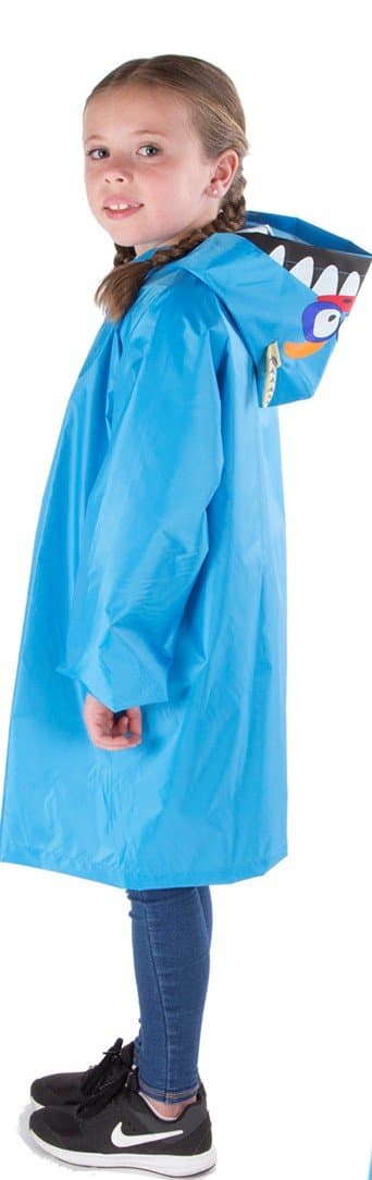 Cloudnine Children's Monster Raincoat, for Ages 5-12 One Size fits All Blue