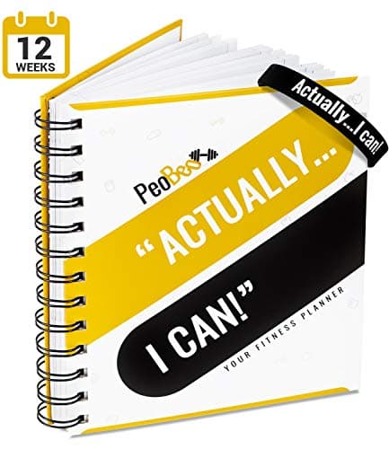 PeoBeo Fitness Journal and Workout Planner | Undated 12 Weeks Daily Inspirational Diet, Food and Fitness Planner for Weight Loss