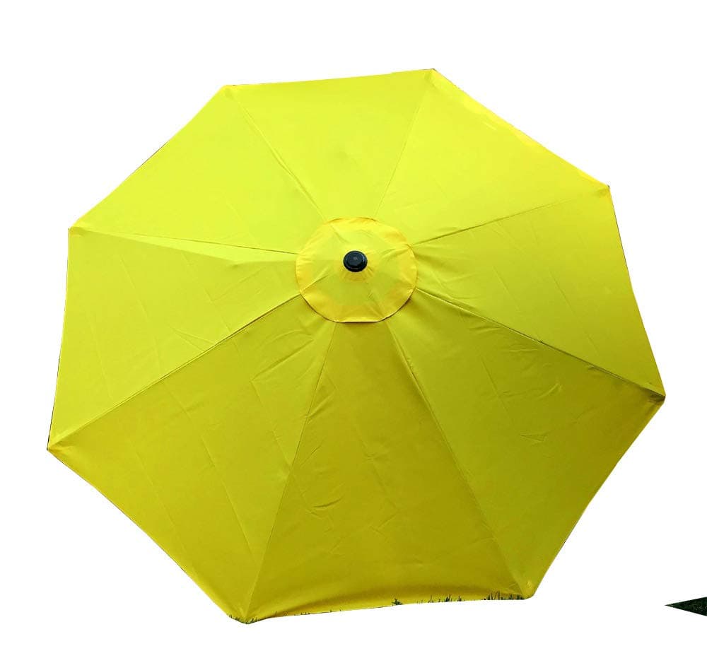 BELLRINO DECOR Replacement YELLOW STRONG AND THICK Umbrella Canopy for 9ft 8 Ribs YELLOW (Canopy Only)