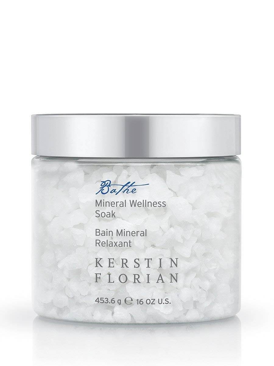 Kerstin Florian Mineral Wellness Soak with Magnesium, Concentrated Bath and Shower Salts to Sooth & Relieve Tired Muscles, Natural Minerals Detoxify The Body & Soften Skin (16 fl oz)