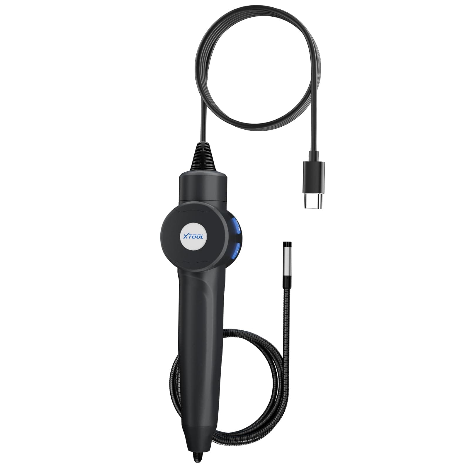 XTOOLInspection Camera XV200, 2MP&1080P HD& 8 LEDs Automotive/Industrial Endoscope Waterproof Borescope Camera with Light, Work with D7/D7S/D7W, D8S/D8W, D9S//D9S PRO/IP919 PRO Type-C Version