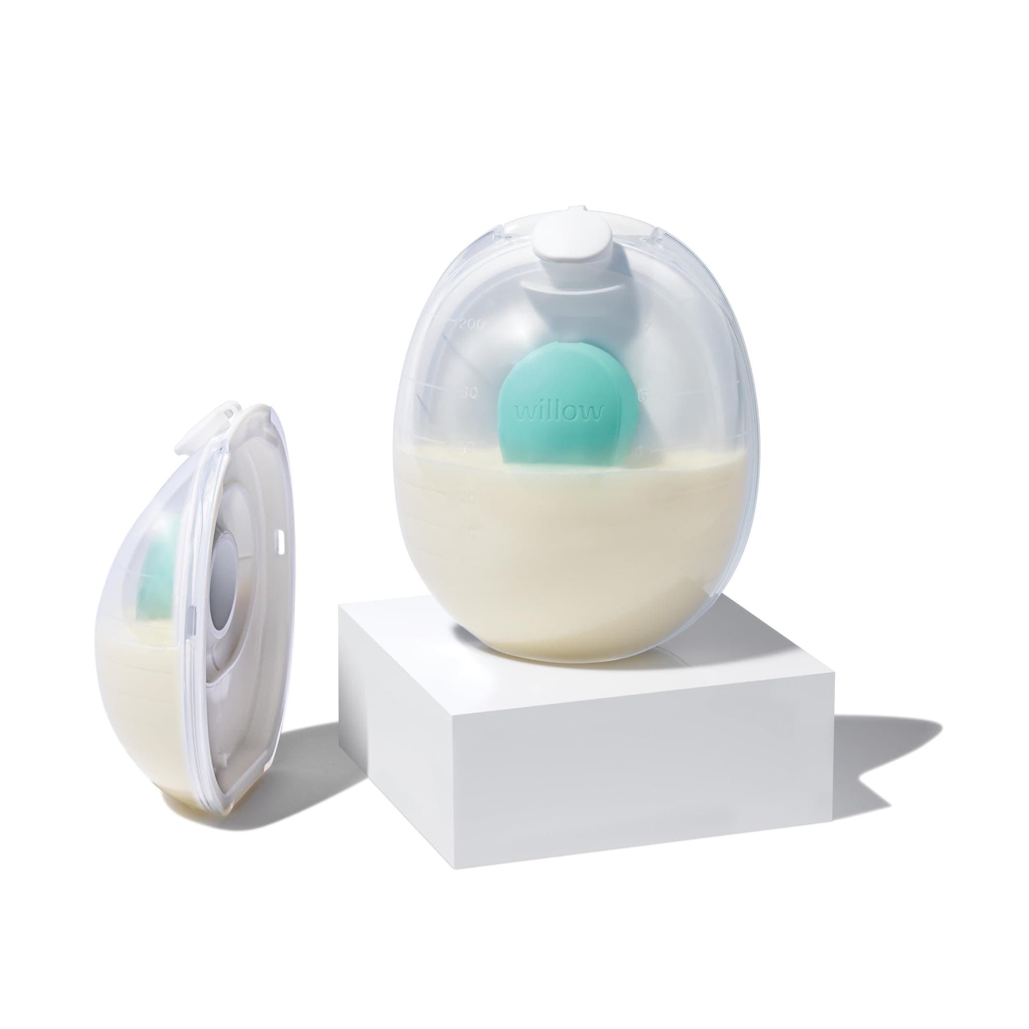 Willow Go - Hands-Free Breaking Pump - Wearable Breastfeeding Pump - Portable, Electric, Cordless & 9 Levels of Hospital Grade Suction - Postpartum Essentials - 7 oz Reusable Milk Container