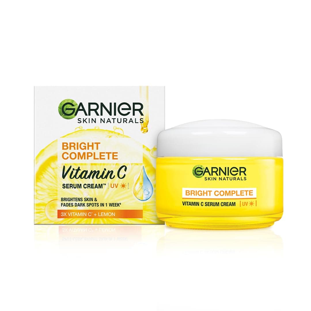 Garnier Skin Naturals Bright Complete Vitamin C Serum UV Cream Vitamin C Day Cream for Sun Protection and Skin Brightening - Suitable For all Skin Types, 45g
