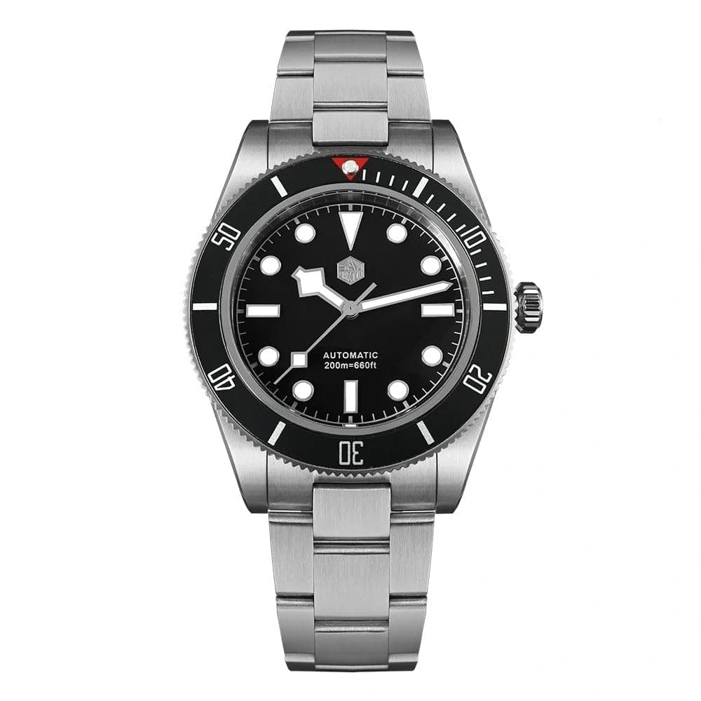 San Martin Watches for Men - NH35 Movement Automatic Dive Watch SN008GC 40mm Mens Watch 20Bar Waterproof Sapphire Crystal Luminous Mechanical Wristwatch