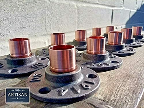 22mm Copper Cast Iron Floor/Wall Flange Pipe Mount Fits 22mm Copper Pipe - Custom Pipe Furniture Fittings