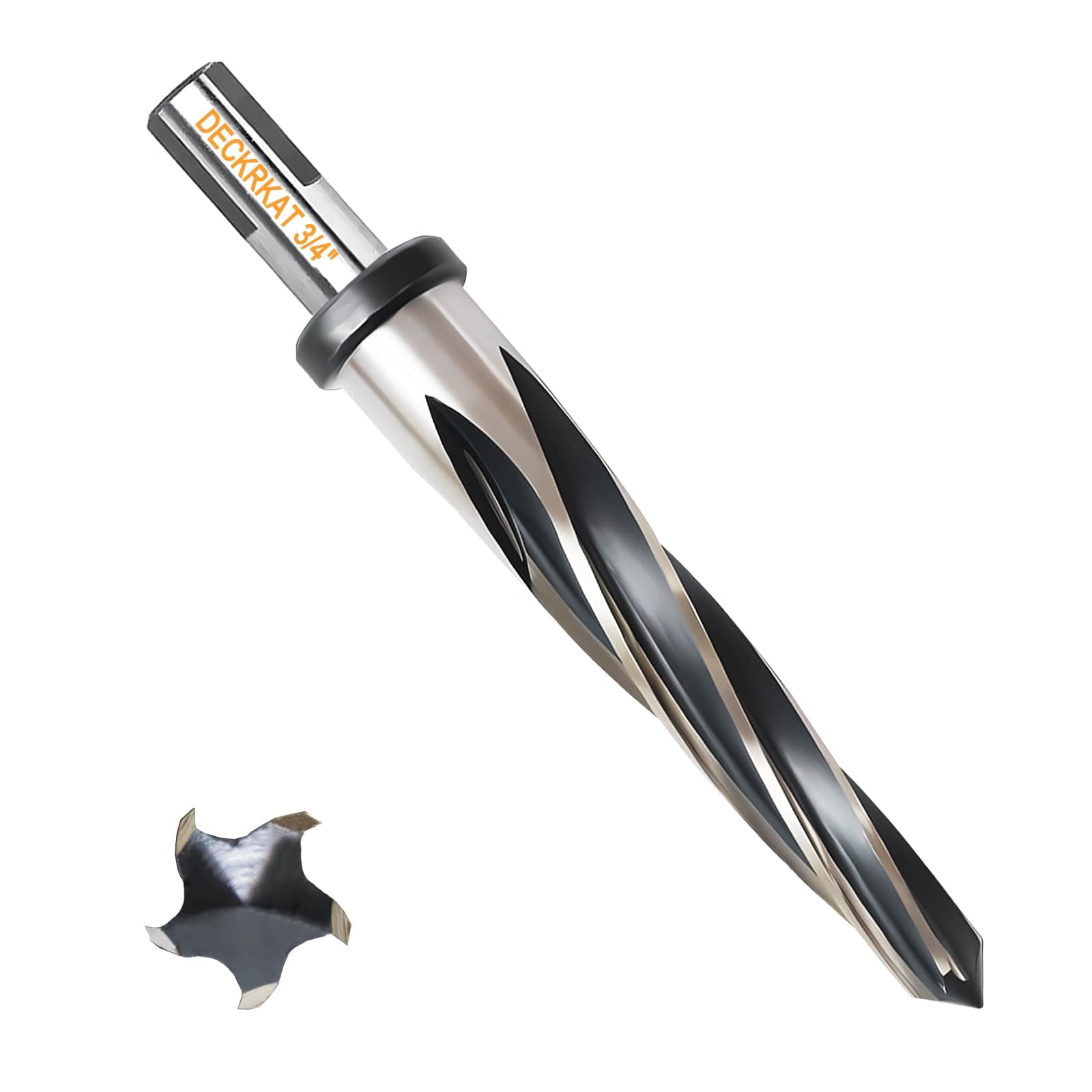 - 3/4" Reamer Drill Bit for Metal, M2 HSS Taper Reamer for Steel, Alloy, Wood, Plastic to Align, Enlarge Holes – 5-Spiral Flutes, 1/2" Non-Slip Shank, 19mm Car Reamer, Bridge Construction Reamer.