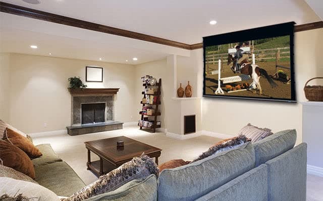 Cima 110" Electriscreen 16:9 12" Black Drop HDTV Format Above Ceiling Projection Screen (Neve)