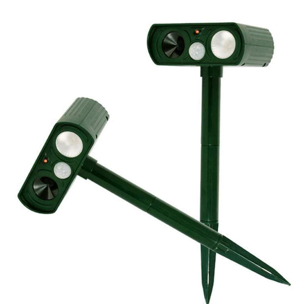 ACTNOW Updated Version Outdoor Waterproof Solar Electronic Pest Animal Ultrasonic Repeller, Animal Control, Pest Control, Rodent Repellent, Dog Repellent, Cat Repellent(2 pack)