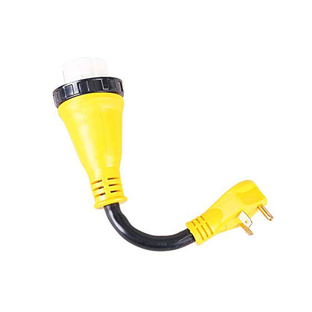 Epicord RV Camper Power Adapter Cords 30 amp Male Plug to 50 amp Female with Twist lock Adapter RV Dogbone Electrical Adapter, 12 inch, 10/3 AWG