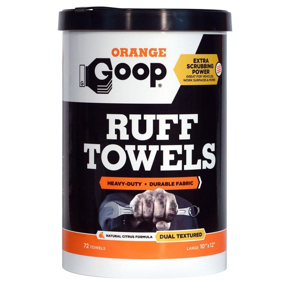 GOOP Orange Multi Purpose Ruff Disposable Towels With Scrubbing Power (72 Pc 10" X 12")