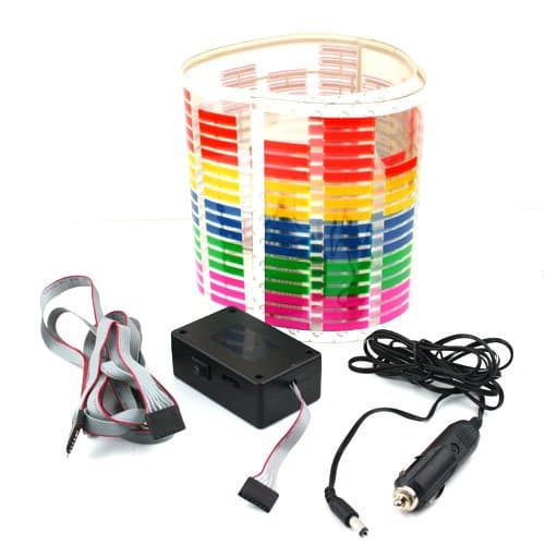 Giveumore 70*16cm Car Music Sound Activated Equalizer Rhythm Lamp Sticker LED Multi Color Flash