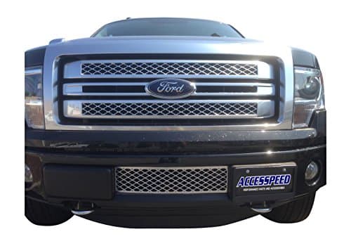 2010 Ford F150 Chrome Lower Bumper Grille - OEM Style Durable ABS Plastic Lower Bumper Insert Grille - Accesspeed Ecoboost Grilles 7002-1401 Fits 2009 2010 2011 2012 2013 2014 Ford F-150