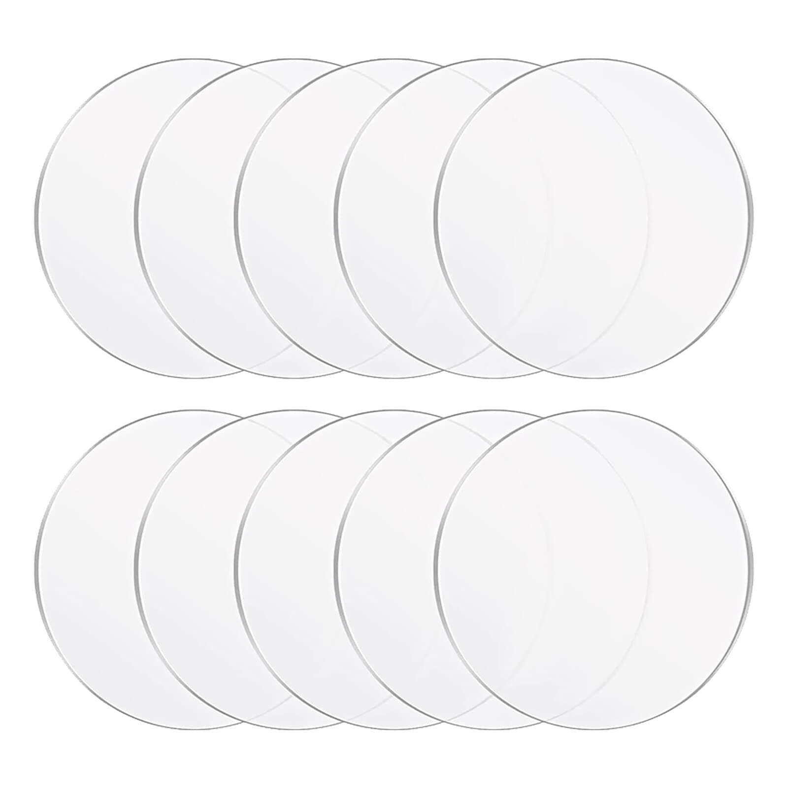 Gsrhzd Acrylic Discs, 10 PCS 15CM Clear Round Acrylic Circle Blanks Sheets 2MM Thick Transparent for Picture, Frame, Painting, DIY Crafts, Display Projects