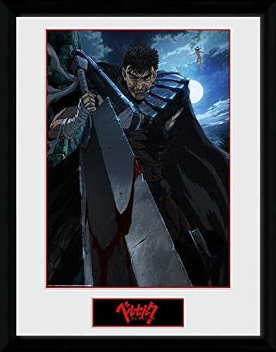 1art1 Berserk Framed Collector Poster - Guts (16 x 12 inches)