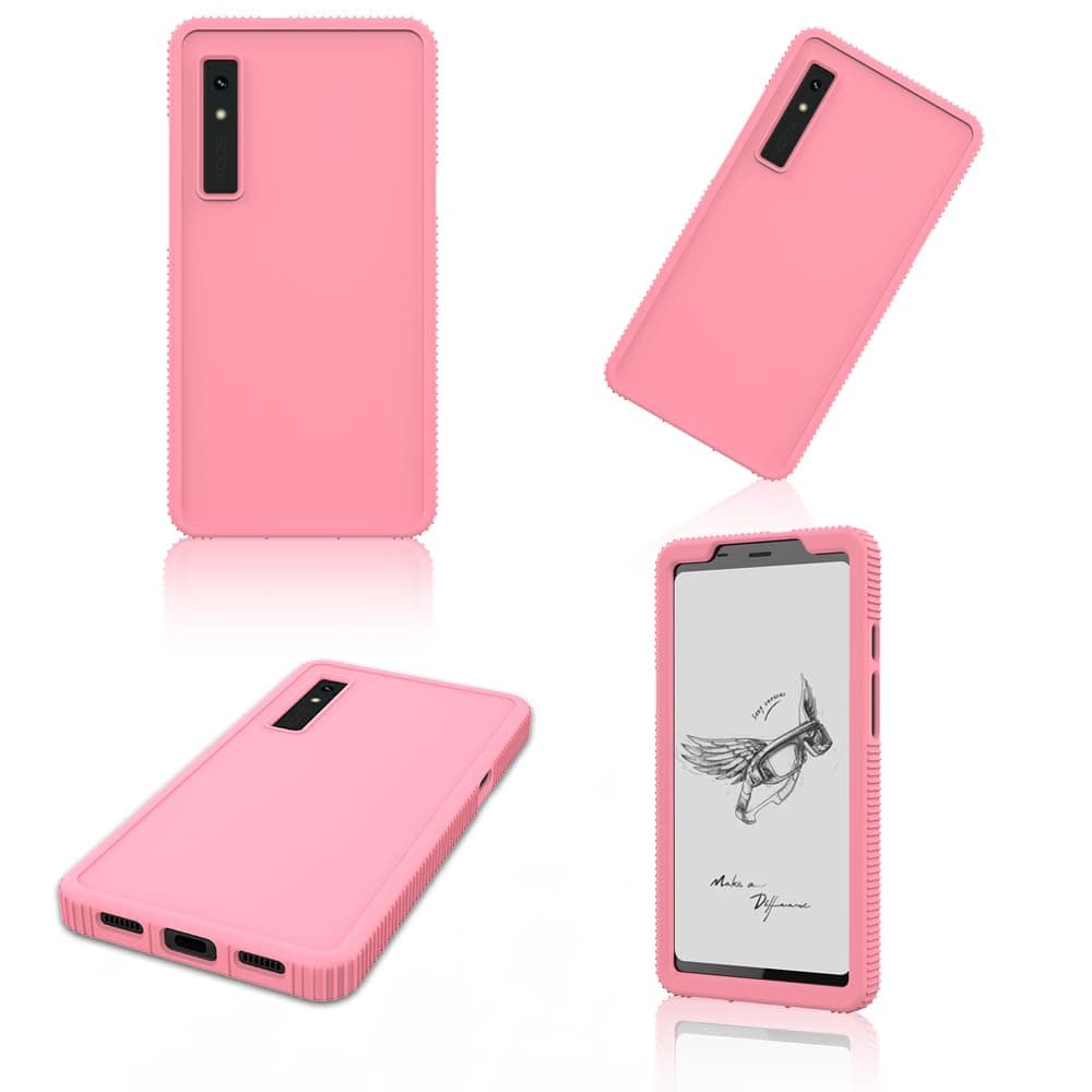 MINGFENG is Onyx Boox Palma 6.13 Inch E-Ink Protective Case, Ink Screen Reader, Boox Kant Phone Silicone Case, Drop Protection 6.1 Inch (Pink)