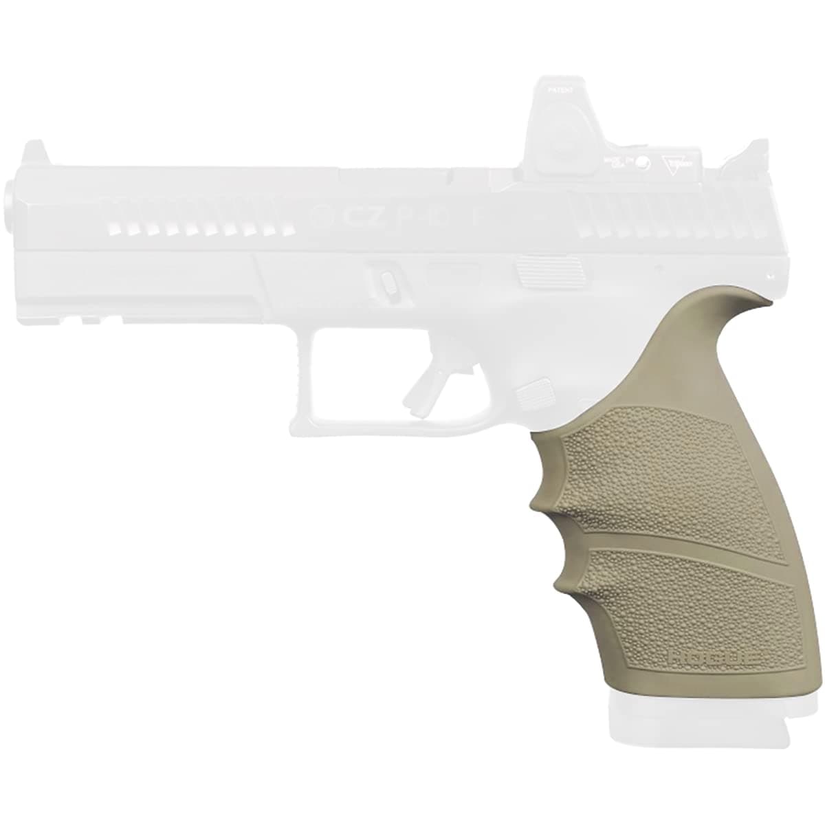 Hogue HandAll Beavertail Rubber Grip Sleeve for CZ P-10 9mm Full Size