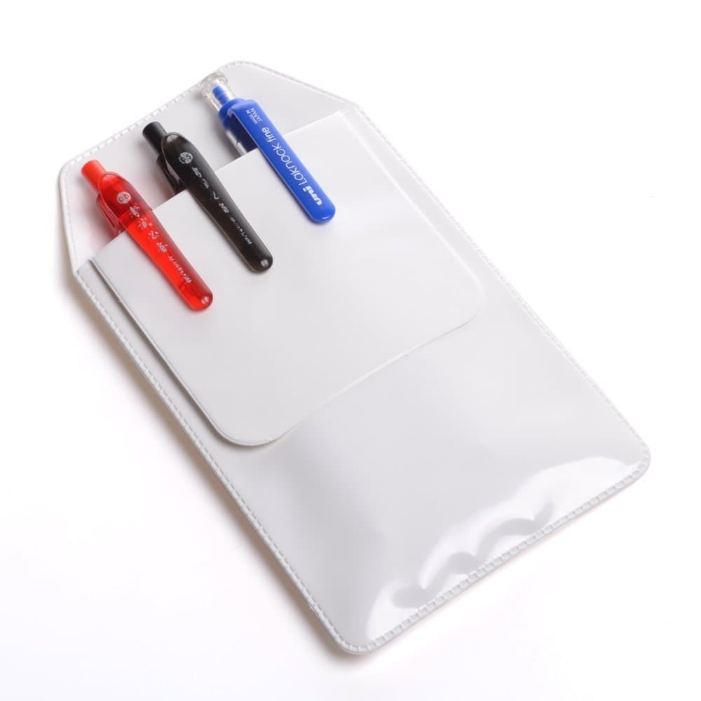 5 PCS White Pocket Protector for Pen Leaks - Heavy Duty Pen Holder Pouch for Shirts/Pants/Lab Coats, Pencil Pocket Holder for School Office Hospital Supplies