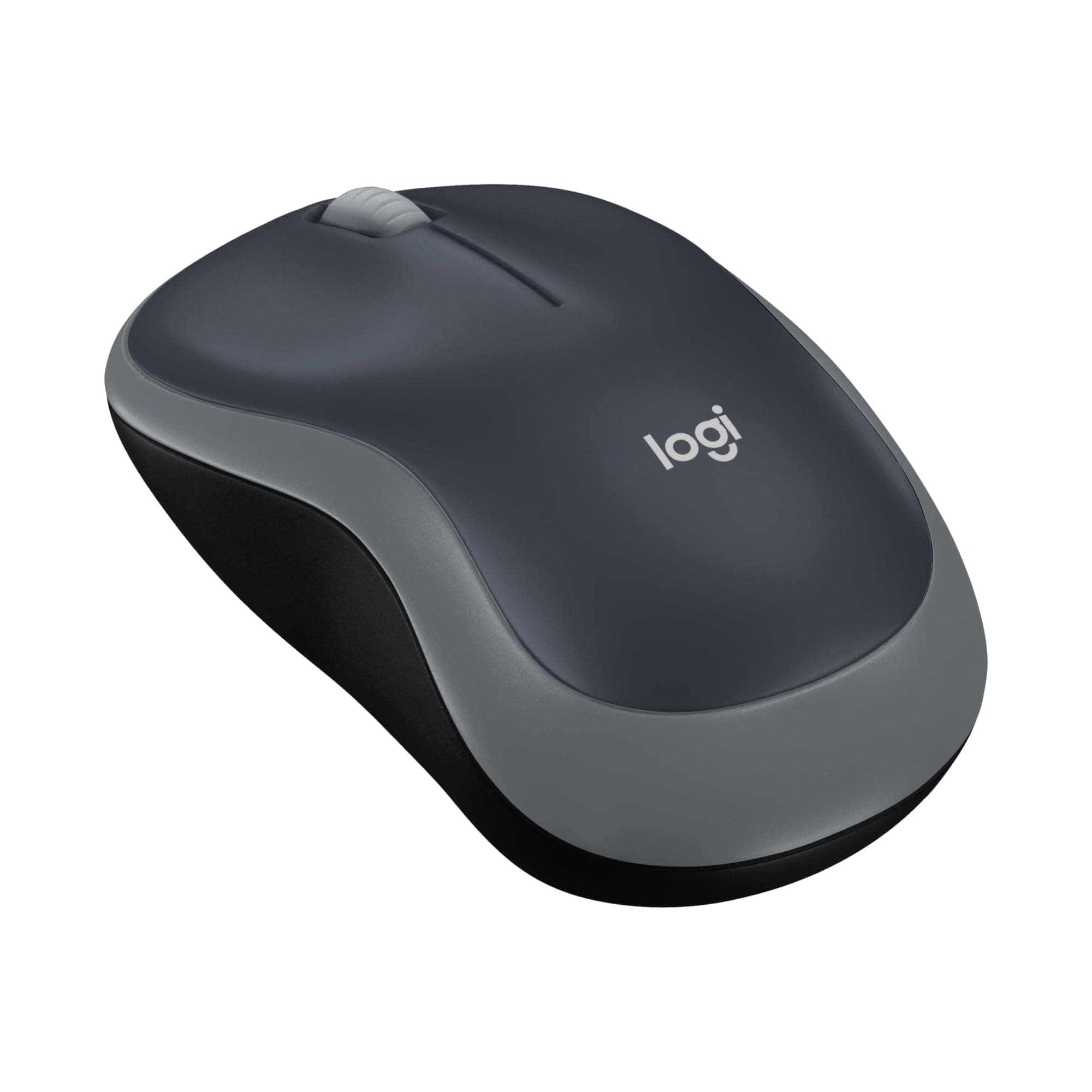Logitech M185 Wireless Mouse, 2.4GHz with USB Mini Receiver, 12-Month Battery Life, 1000 DPI Optical Tracking, Ambidextrous PC / Mac / Laptop - Grey