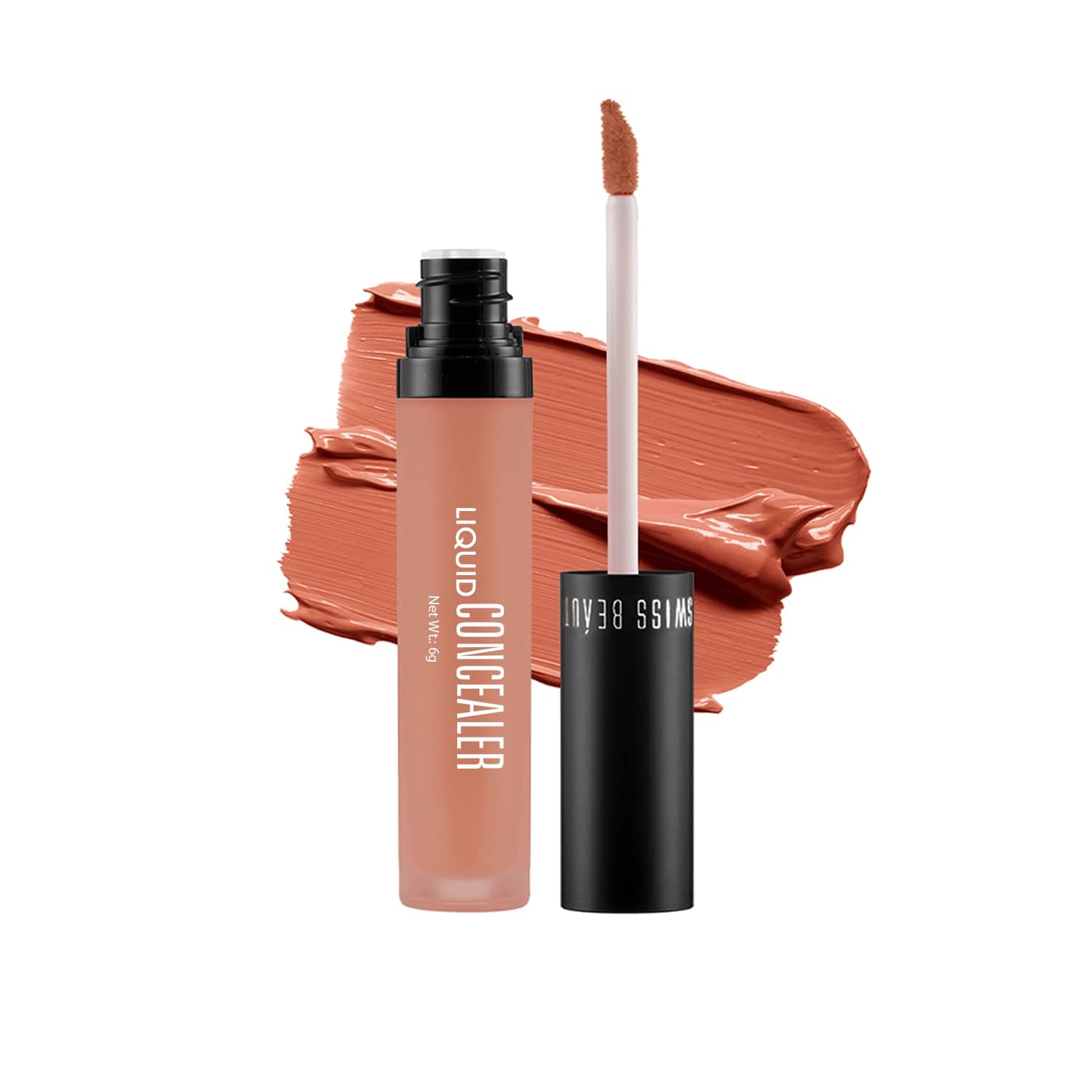 Liquid Light weight Concealer with Full Coverage | Easily Blendable Concealer for face makeup with Matte finish 5.6g (Orange 09)
