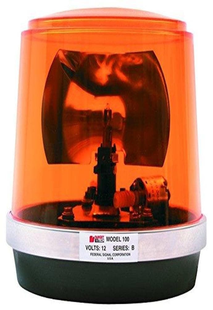 443112-02 Class 1 Model 100 Halogen Beacon, Permanent Mount with Dome, CAC Title 13, 95 FPM, Amber