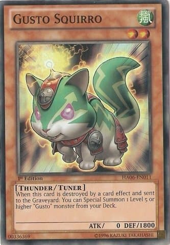YU-GI-OH! - Gusto Squirro (HA06-EN011) - Hidden Arsenal 6: Omega Xyz - 1st Edition - Super Rare