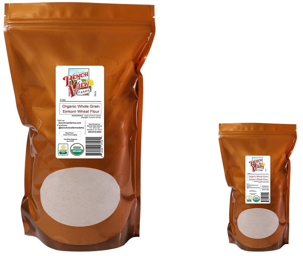 Organic Stone Ground Whole Wheat Einkorn Flour - 2lbs (Pack of 2)