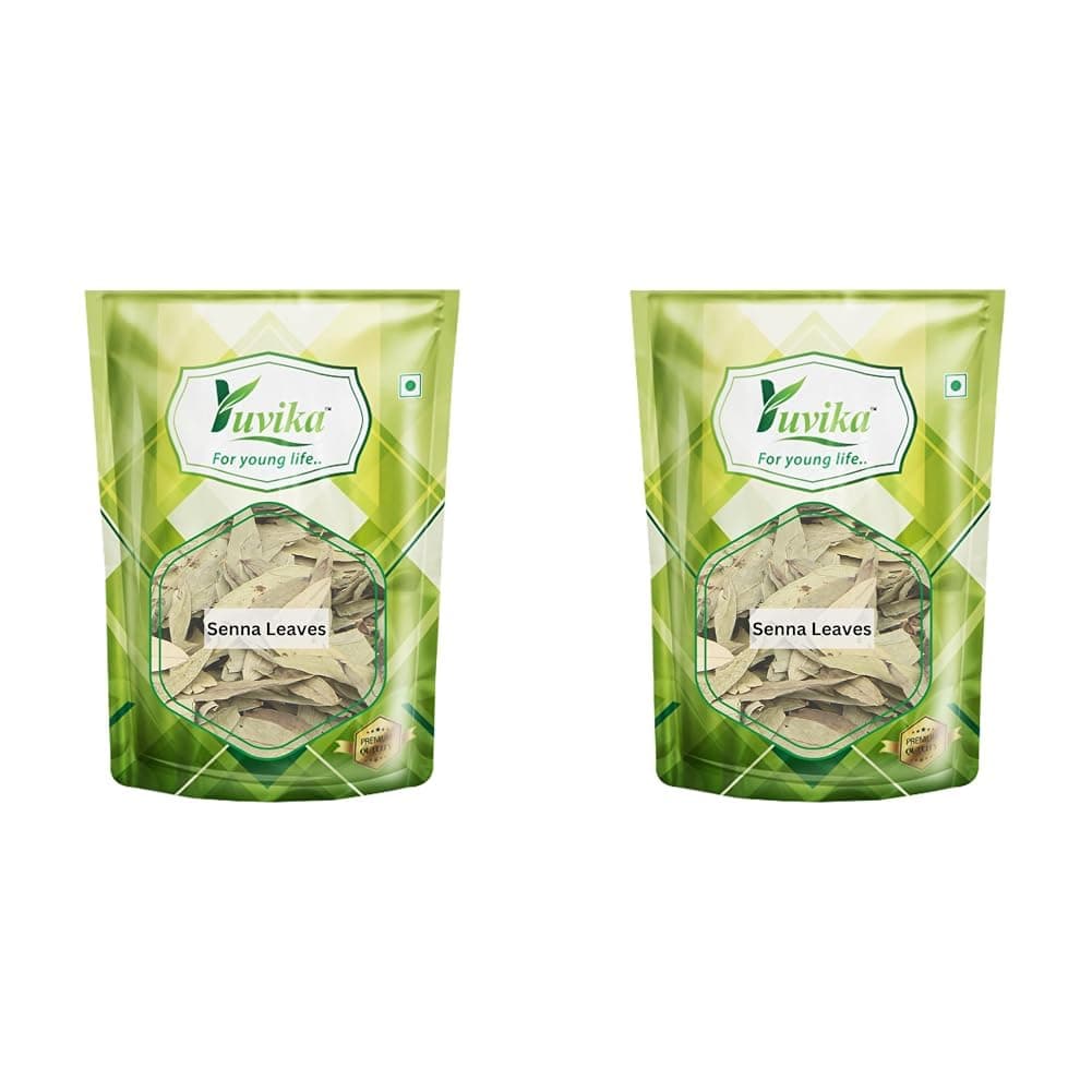 YUVIKA Senna Leaves - Sanay Leaves Spl. - Cassia Angustifolia - Senna Alexandrina (400 Grams) (Pack of 2)
