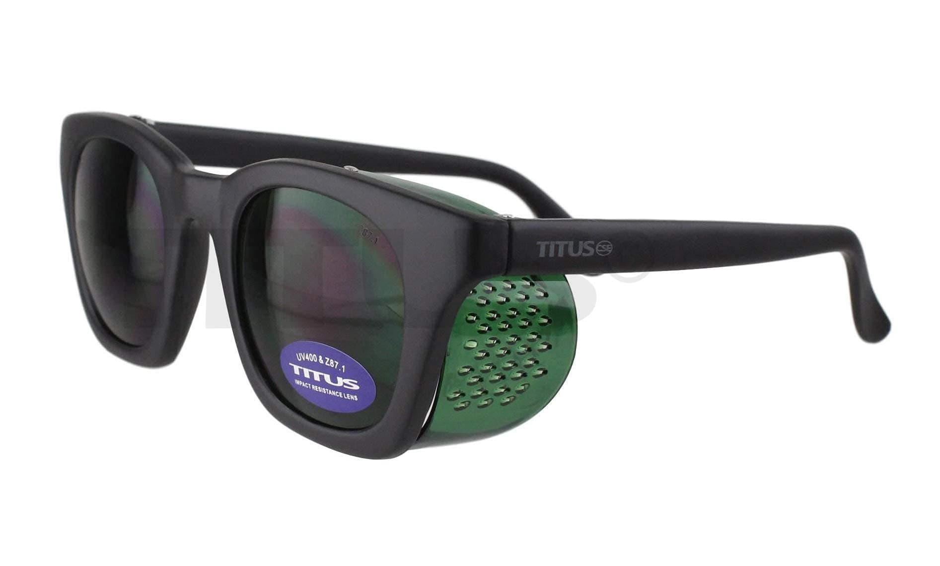 TITUS Retro Style IR Welding Safety Glasses w/Folding Side Shield or OTG Fit over Rx Glasses IR3 IR5