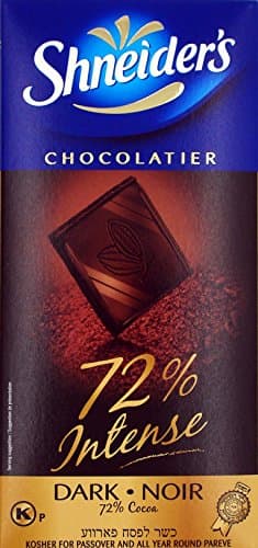 Shneider's Chocolatier Dark Chocolate Bar 72% Cocoa, Pack Of 6