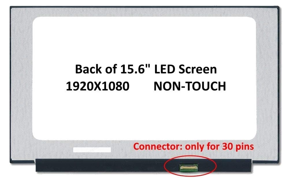 New 15.6" Screen Compatible with N156HGA-EA3 Also fit NT156FHM-N51, NT156FHM-N62, NT156FHM-N61 (No Bracket) 1920X1080 Slim Matte 30 pin Without Bracket