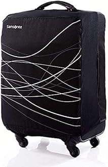 Printed Luggage Cover, Black, Medium