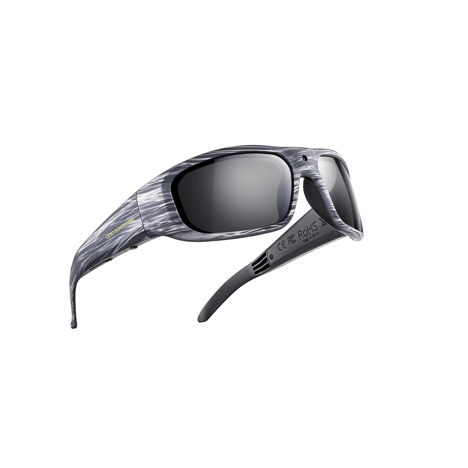 OhO 128GB Camera Glasses,24M Resolution H.265 1080P Smart Glasses with UV400 Sunglasses Lens for Outdoor Sport,Unisex