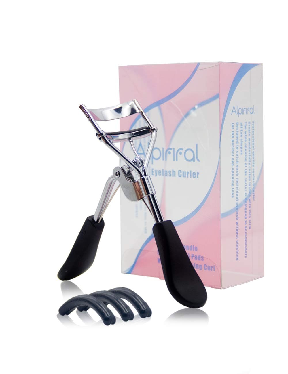 Eyelash Curler - Pro Lash Curler with Three Refills In Black Spring Loaded Lash Curler To Curl Lashes for A Beautiful Look