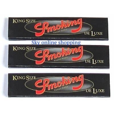 New MR SMOKING Brand King Size Rolling Papers by SOS (5 Booklets, Deluxe)