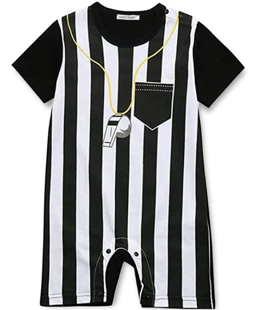 FANCYBABY Baby Toddler Referee Baseball Romper Shirt Outfit