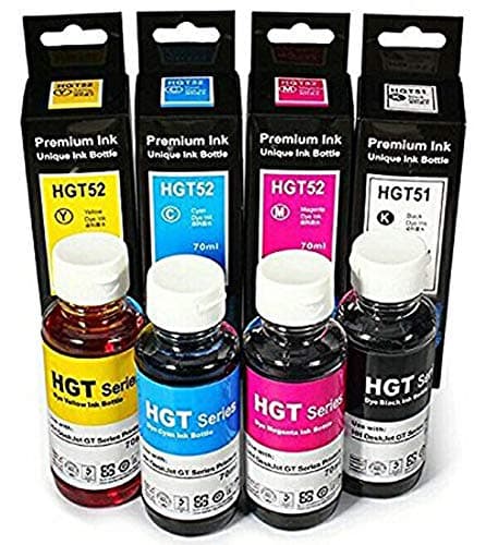 AC cartridge Ink for HP GT-52 HP GT 5810 HP 5811 All-in-One Printer (Black, Cyan, Yellow, Magenta)