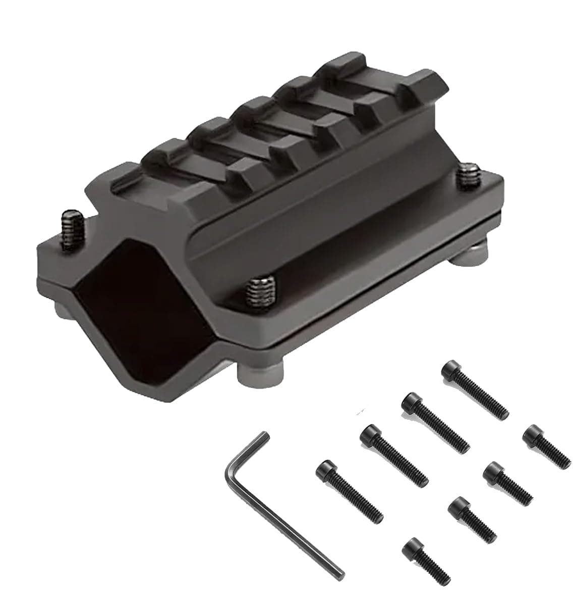 360 Tactical Shotgun Single Barrel 5 Slots 2.5" Two Piece Design Clamps to Barrel Diameters .75" to 1.1" Five Slot Barrel Mount2 (Pack of 1)