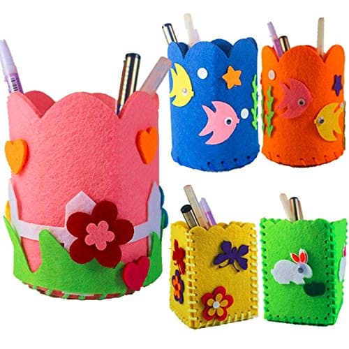 1PC New Handmade Pens Children Educational Toys Desktop Storage Box Eva Foam Craft Kids DIY Container Pen Holder on sales