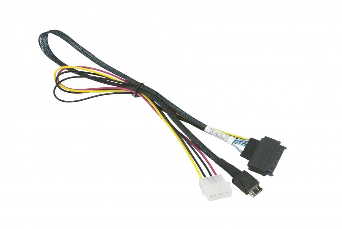 Supermicro 55cm OCuLink to PCIE SFF-8639 U.2 with Power Cable - 1.80 ft Power/SFF-8611