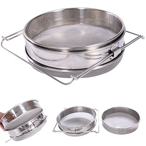 Food Strainers Stainless Steel Beekeeping Strainer Double Honey Sieve Filter Equipment sieve sieve fine mesh sieve strainer sieve set sieve for canning nectar in a sieve New