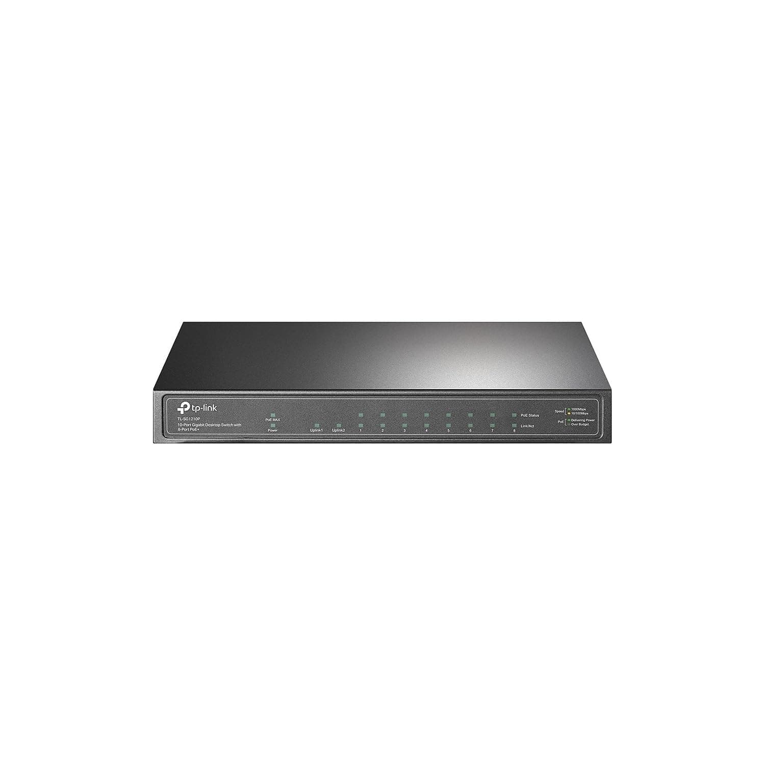8 Port Gigabit PoE Switch | 8 PoE+ Ports @63W, w/ 1 Uplink Gigabit Port + 1 SFP Slot | Desktop/Wall-Mount | Plug & Play | Limited Lifetime Protection | Traffic Optimization (TL-SG1210P)