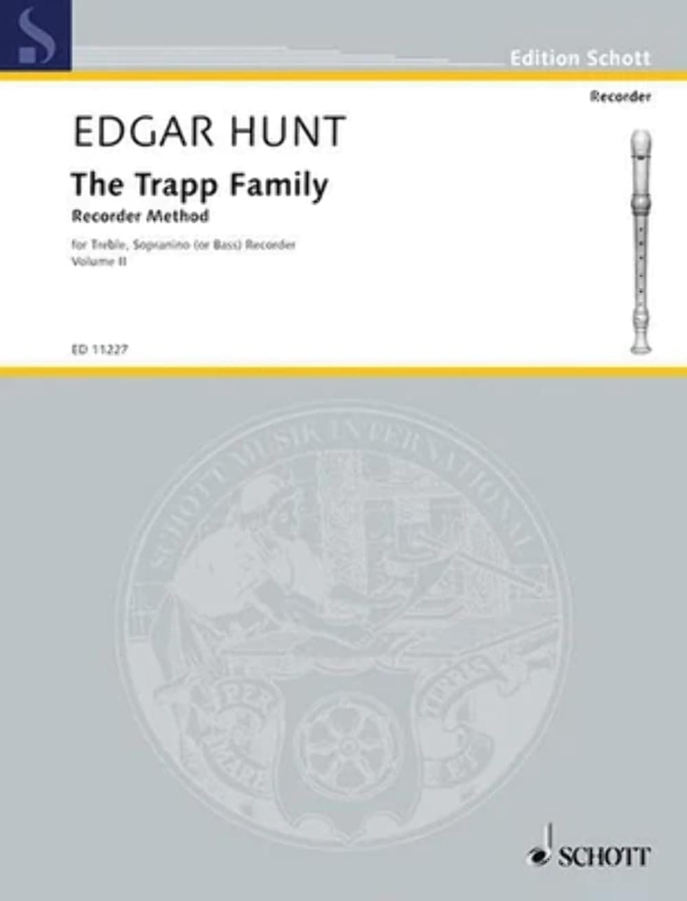The Trapp Family Recorder - Volume 2: For Treble, Sopranino or Bass Recorder