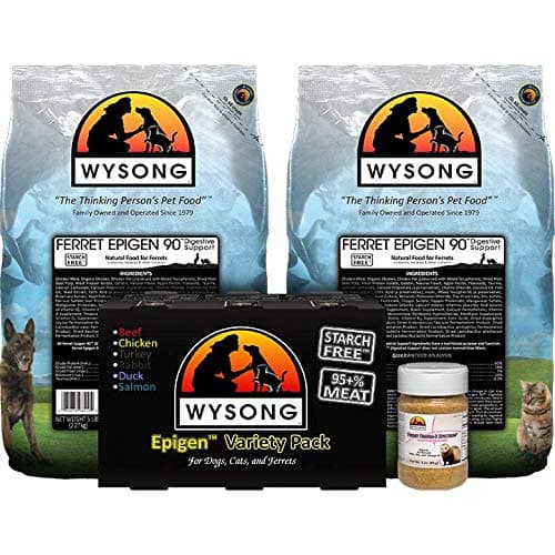 Wysong Ferret Bundle (Two-5 lb. Bags of Ferret Epigen 90 Digestive Support, one-Epigen Variety Pack (six-12.9 cans), one-3 oz. Ferret Omega-3 Spectrum)