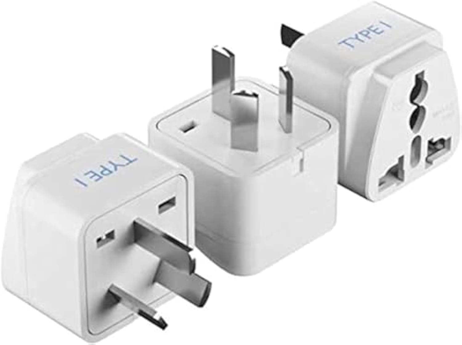 4xl UAE to Australia, China, New Zealand Universal Travel Plug Adapter (Type I) - Charge your Cell Phones, Laptops, Tablets - Grounded - 3 Pack (GP-16-3PK)