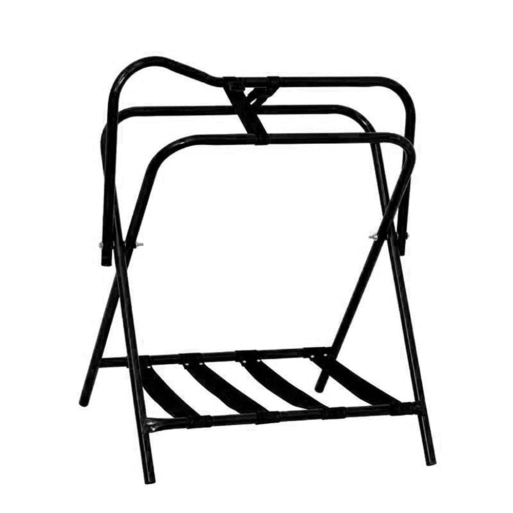 Partrade P-Western Saddle Rack- Black 19 X 36 X 25 in